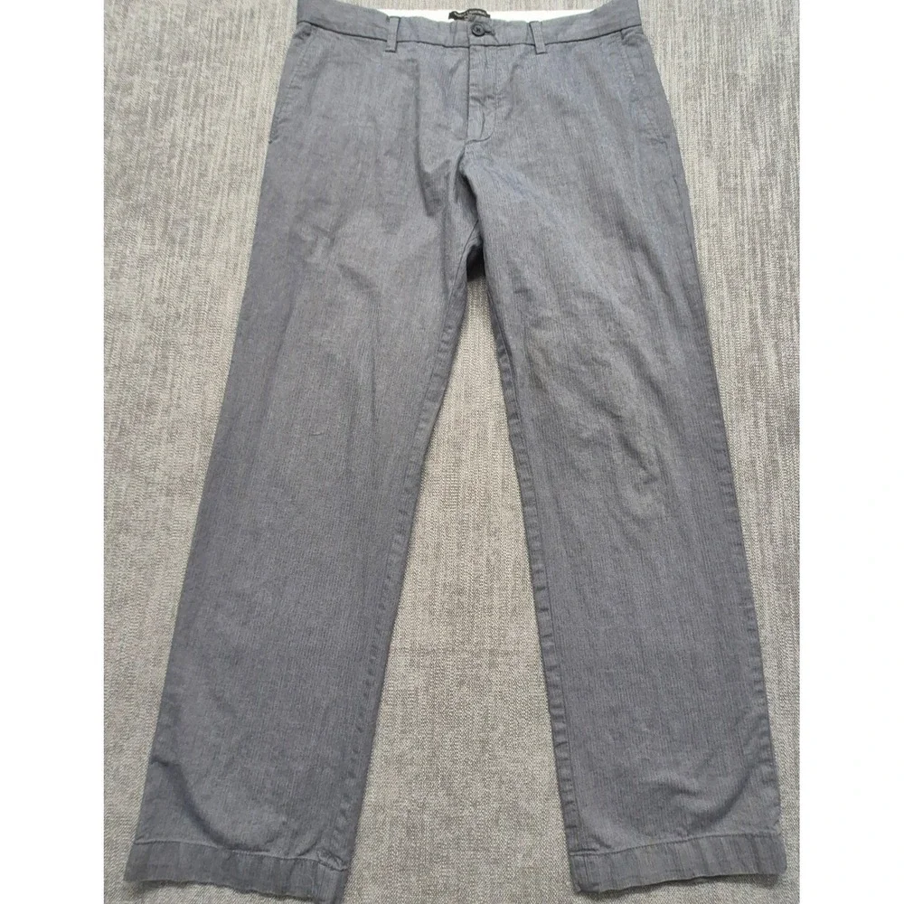 Banana Republic Emerson men's gray chino pants 35x32 Cotton flat front